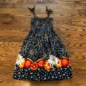 Anthro Anna sui silk chalkboard daisy dress Petite